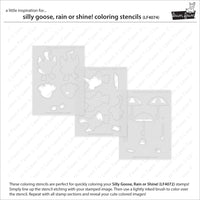 Silly Goose, Rain or Shine! - Lawn Clippings Coloring Stencils