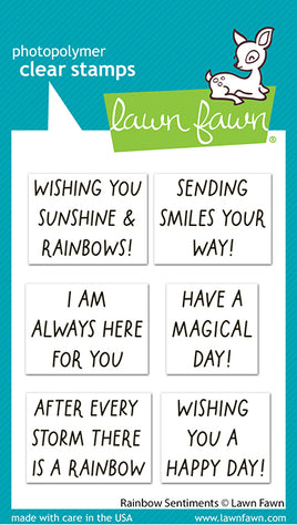 Rainbow Sentiments - Lawn Fawn Stamps
