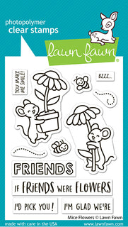 Mice Flowers - Lawn Fawn Stamps