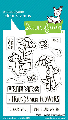 Mice Flowers - Lawn Fawn Stamps