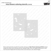 Mice Flowers - Lawn Clippings Coloring Stencils