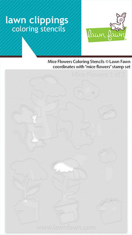 Mice Flowers - Lawn Clippings Coloring Stencils