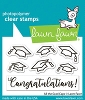All the Grad Caps - Lawn Fawn Stamps