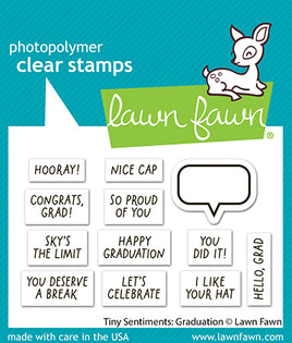 Tiny Sentiments: Graduation - Lawn Fawn Stamps