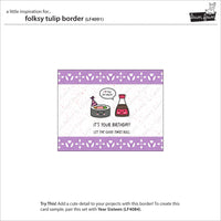 Folksy Tulip Border - Lawn Cuts Custom Craft Dies