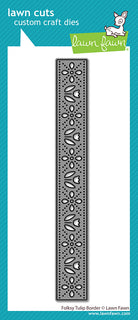 Folksy Tulip Border - Lawn Cuts Custom Craft Dies