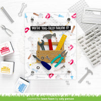 Tool Time Background - Lawn Clippings Coloring Stencils