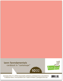 Cantaloupe - Lawn Fawn 8.5" X 11" Cardstock