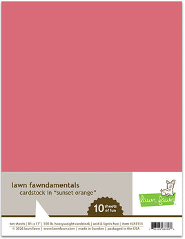 Sunset Orange - Lawn Fawn 8.5" X 11" Cardstock