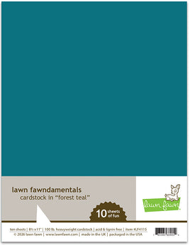 Forest Teal - Lawn Fawn 8.5" X 11" Cardstock