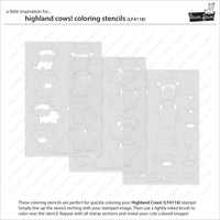 Highland Cows! - Lawn Clippings Coloring Stencil