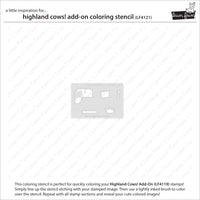 Highland Cows! - Lawn Clippings Add-On Coloring Stencils