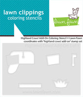 Highland Cows! - Lawn Clippings Add-On Coloring Stencils