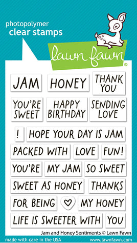 Jam and Honey Sentiments - Lawn Fawn Stamps