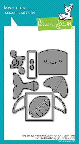 Tiny Gift Box Whale and Dolphin - Lawn Cuts Custom Craft Add-On Dies