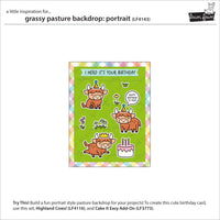 Grassy Pasture Backdrop: Portrait - Lawn Cuts Custom Craft Dies