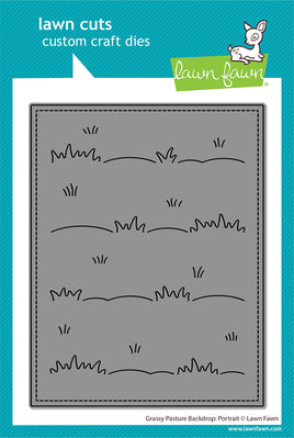 Grassy Pasture Backdrop: Portrait - Lawn Cuts Custom Craft Dies