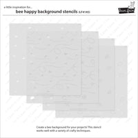 Bee Happy Background - Lawn Clippings Coloring Stencil