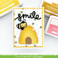 Bee Happy Background - Lawn Clippings Coloring Stencil