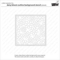 Daisy Bloom Outline Background - Lawn Clippings Coloring Stencil