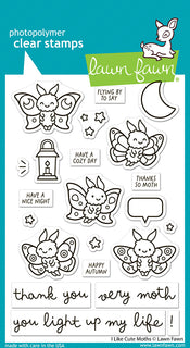 I Like Cute Moths - Clear Stamp