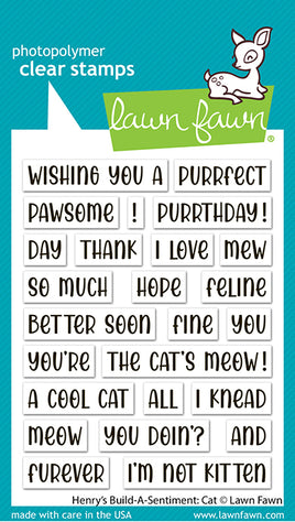 Henry's Build-A-Sentiment: Cat - Clear Stamp