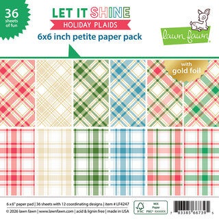 Let It Shine Holiday Plaids - 6X6 Petite Paper Pack