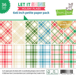 Let It Shine Holiday Plaids - 6X6 Petite Paper Pack