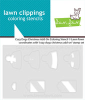 Cozy Dogs Christmas Add-On - Coloring Stencils