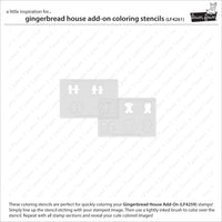 Gingerbread House Add-On - Coloring Stencils