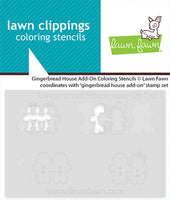Gingerbread House Add-On - Coloring Stencils