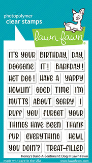 Henry's Build-a-Sentiment: Dog - Clear Stamp