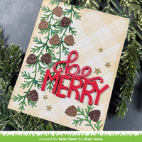Pinecone and Leaves Border - Die