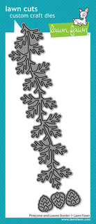 Pinecone and Leaves Border - Die