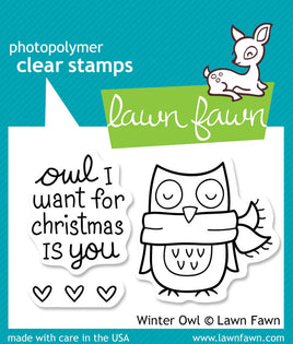 Winter Owl - Lawn Fawn Clear Stamp