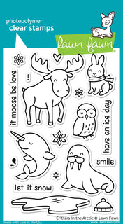 Critters in the Arctic - Lawn Fawn Clear Stamp 4