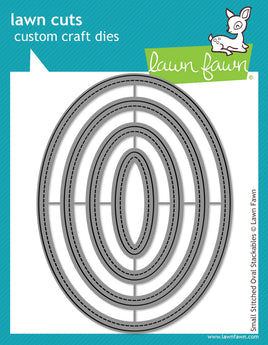 Small Stitched Oval Stackables - Lawn Cuts Custom Craft Die