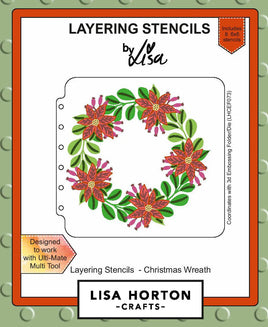 Christmas Wreath - Lisa Horton Layering Stencils