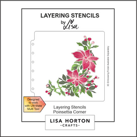 Poinsettia Corner 6x6 Layering Stencils