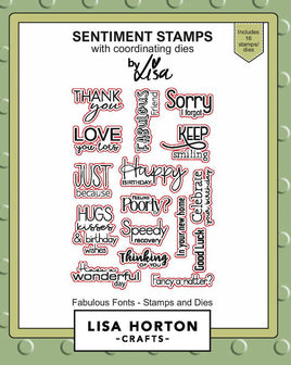 Fabulous Fonts - Lisa Horton Crafts Stamp and Die Set