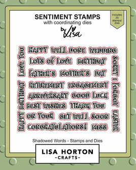 Shadowed Words - Lisa Horton Crafts Stamp and Die Set