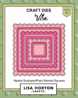 Nested Scalloped Square - Lisa Horton Crafts Die Set