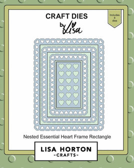 Nested Essential Heart Frame - View   Lisa Horton Crafts Die Set