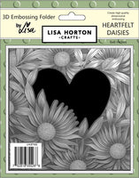 Heartfelt Daisies - Lisa Horton Crafts 6x6 3D Embossing Folder