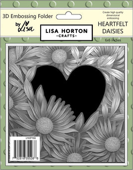 Heartfelt Daisies - Lisa Horton Crafts 6x6 3D Embossing Folder