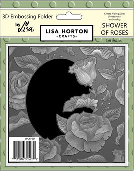 Shower Of Roses - Lisa Horton Crafts 6x6 3D Embossing Folder
