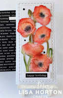 Poppy Cluster - Lisa Horton Crafts Slimline 3D Embossing Folder & Die