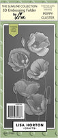 Poppy Cluster - Lisa Horton Crafts Slimline 3D Embossing Folder & Die