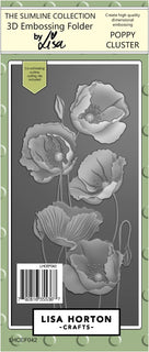 Poppy Cluster - Lisa Horton Crafts Slimline 3D Embossing Folder & Die