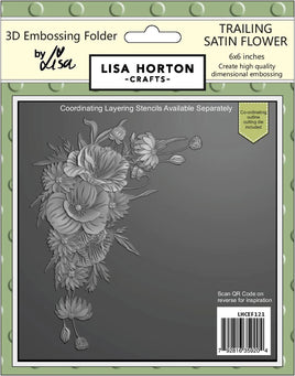 Trailing Satin Flower 6x6 3D Embossing Folder with Die